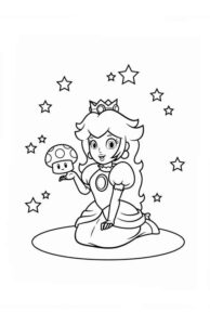 Desenho de Princesa Peach Desenho Colorir Imprimir 12