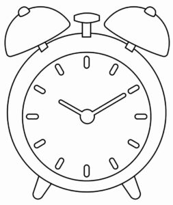 Desenho de Relógio Desenho Colorir Imprimir 01