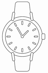 Desenho de Relógio Desenho Colorir Imprimir 04