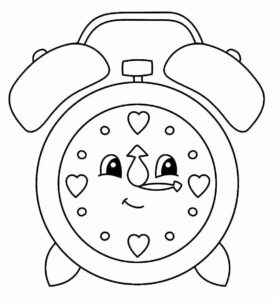 Desenho de Relógio Desenho Colorir Imprimir 05