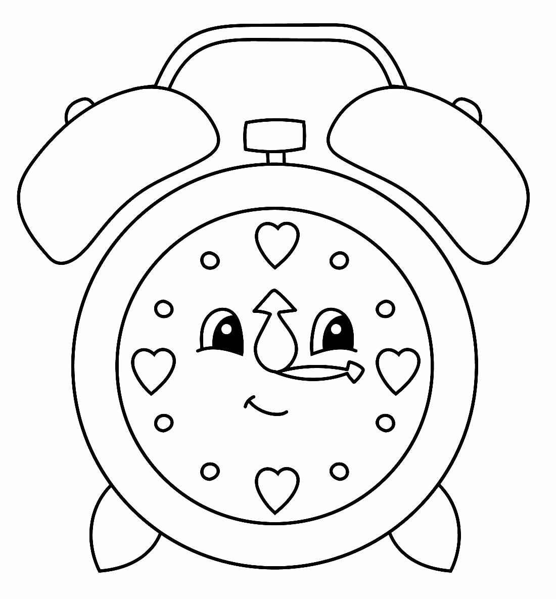 Desenho de Relógio Desenho Colorir Imprimir 05