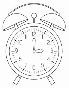 Desenho de Relógio Desenho Colorir Imprimir 06
