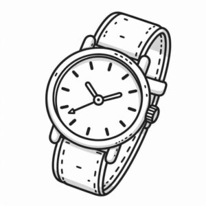 Desenho de Relógio Desenho Colorir Imprimir 07