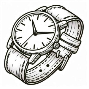 Desenho de Relógio Desenho Colorir Imprimir 08