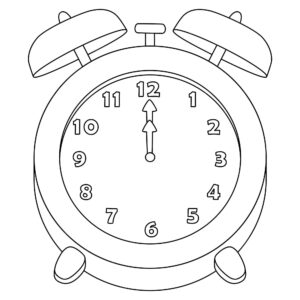 Desenho de Relógio Desenho Colorir Imprimir 17