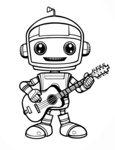 Desenho de Robos Desenho Colorir Imprimir 02