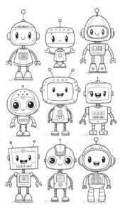 Desenho de Robos Desenho Colorir Imprimir 04