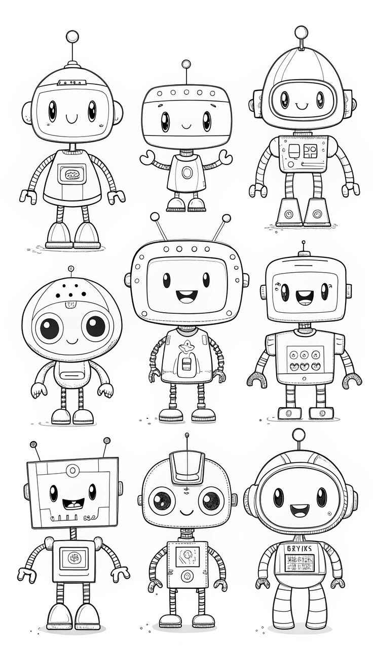 Desenho de Robos Desenho Colorir Imprimir 04