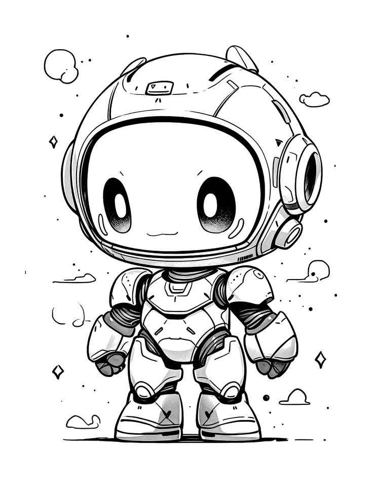 Desenho de Robos Desenho Colorir Imprimir 06