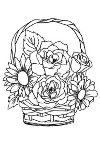 Desenho de Rosa Desenho Colorir Imprimir 09