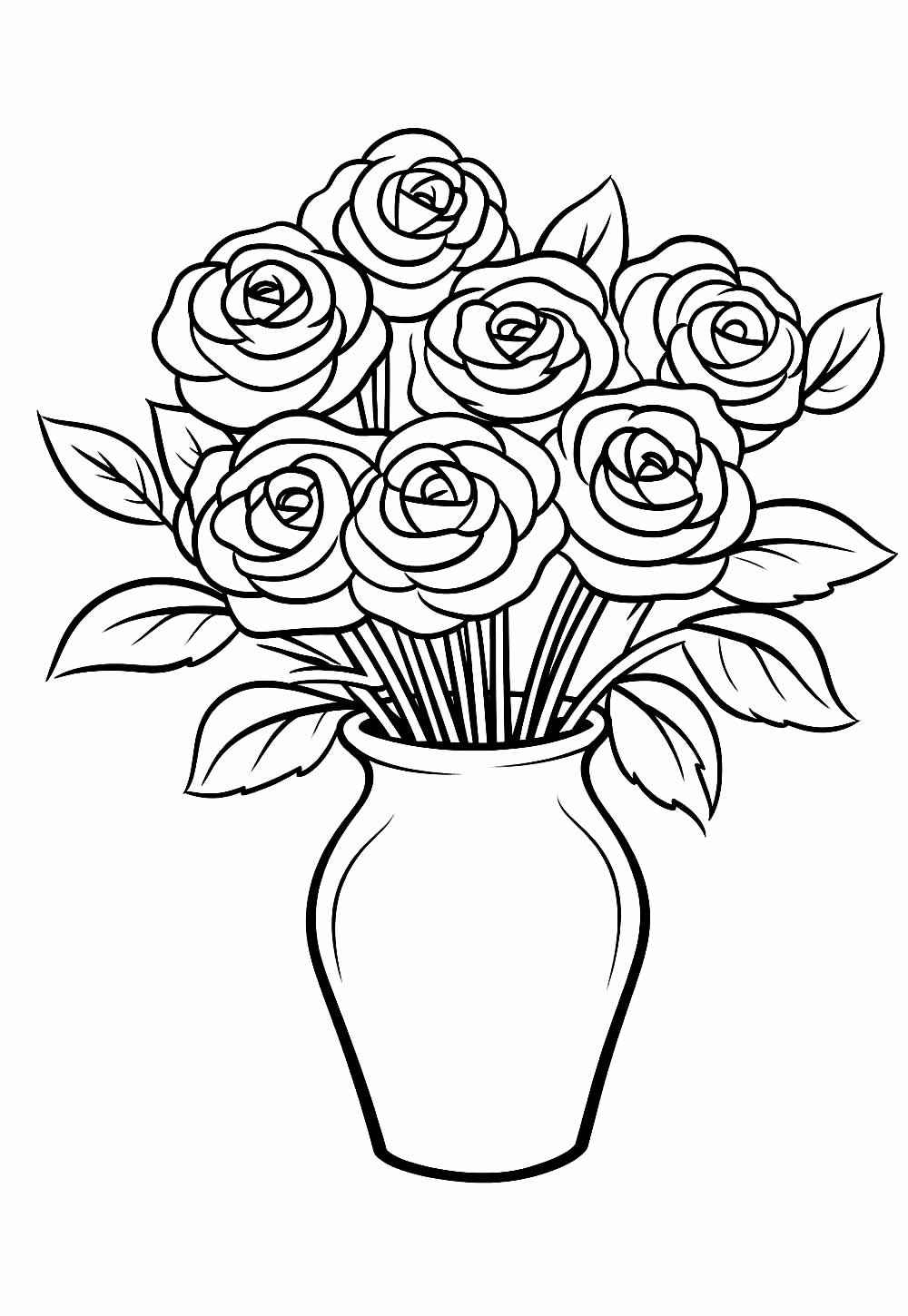 Desenho de Rosa Desenho Colorir Imprimir 12