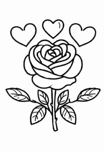 Desenho de Rosa Desenho Colorir Imprimir 13
