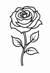 Desenho de Rosa Desenho Colorir Imprimir 15