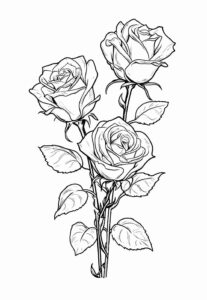 Desenho de Rosa Desenho Colorir Imprimir 17