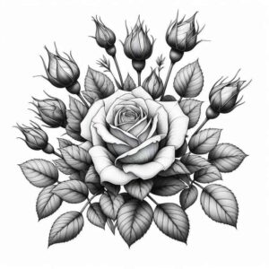 Desenho de Rosa Desenho Colorir Imprimir 18