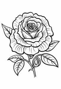 Desenho de Rosa Desenho Colorir Imprimir 21