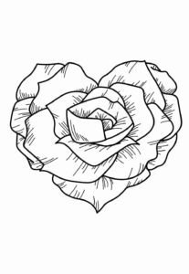 Desenho de Rosa Desenho Colorir Imprimir 28