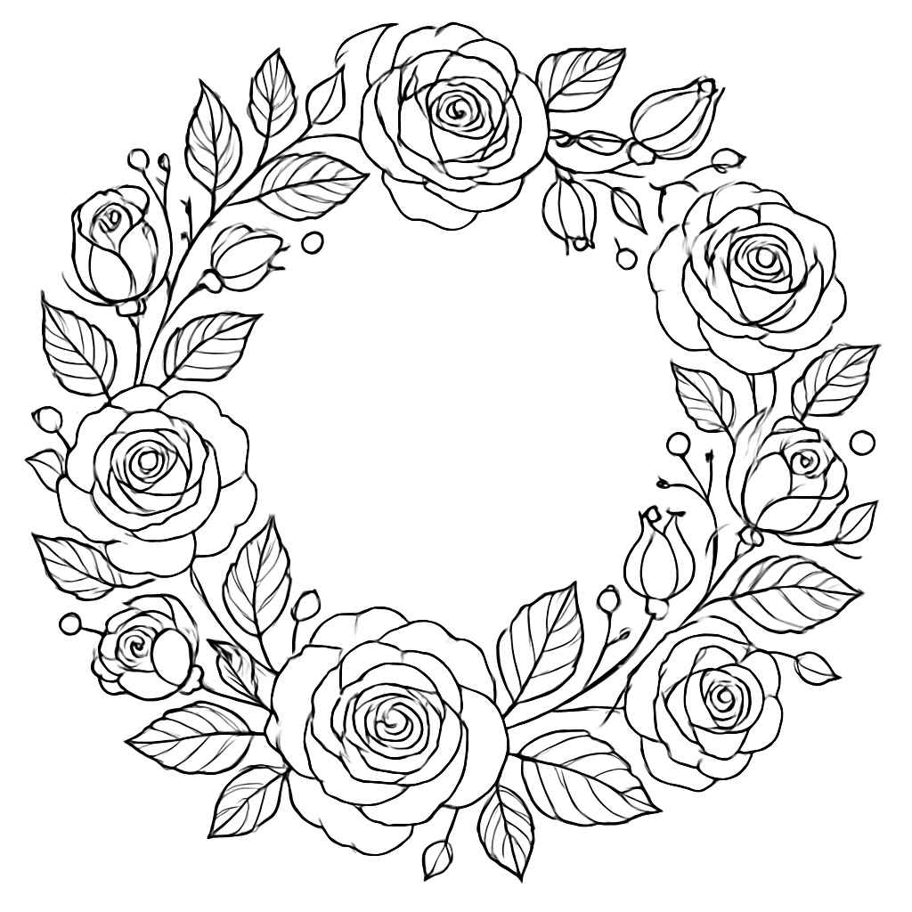 Desenho de Rosa Desenho Colorir Imprimir 32