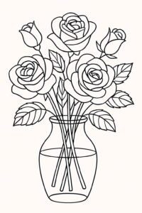 Desenho de Rosa Desenho Colorir Imprimir 33