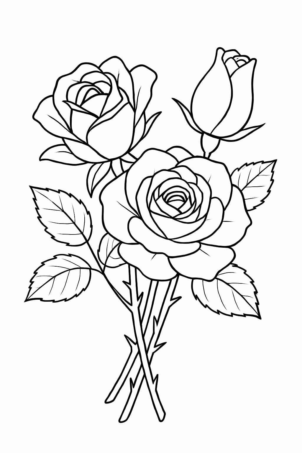 Desenho de Rosa Desenho Colorir Imprimir 35