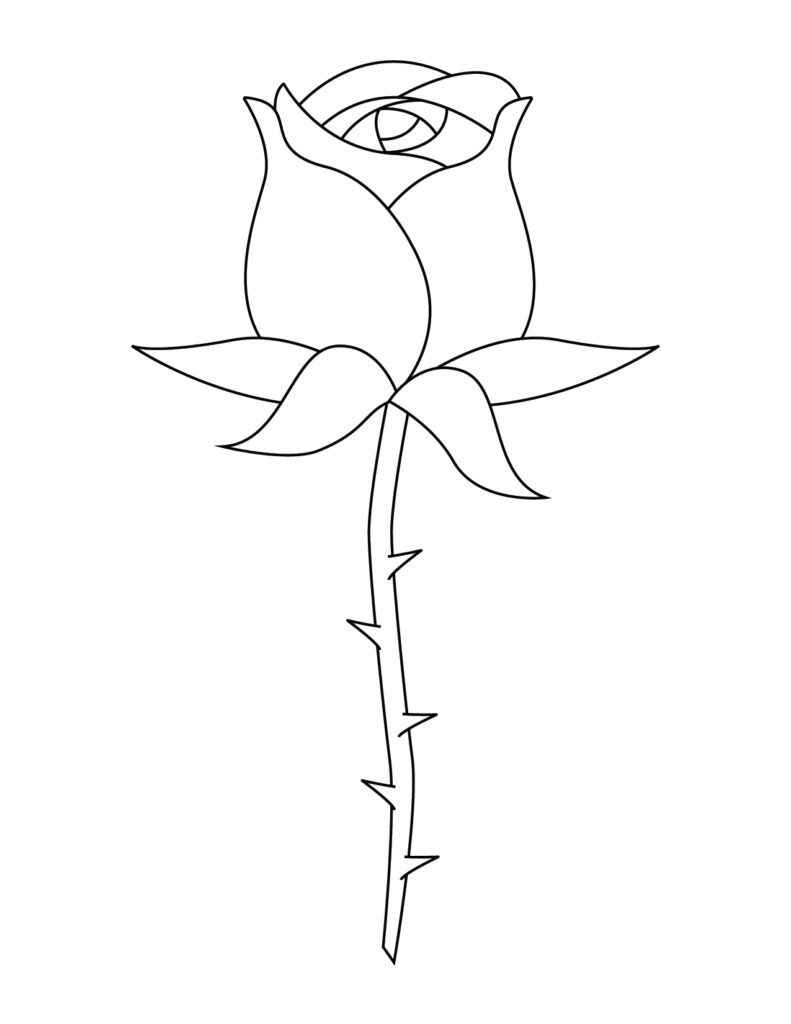 Desenho de Rosa Desenho Colorir Imprimir 37