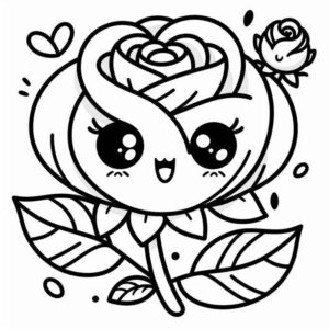 Desenho de Rosa Desenho Colorir Imprimir 43