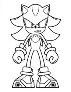 Desenho de Shadow The Hedgehog Desenho Colorir Imprimir 02