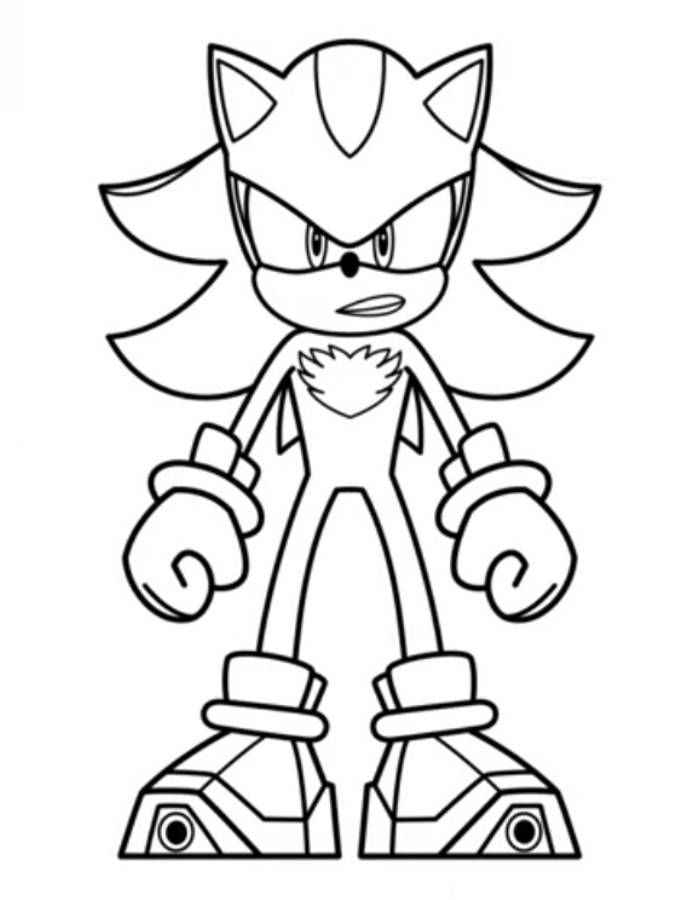 Desenho de Shadow The Hedgehog Desenho Colorir Imprimir 02