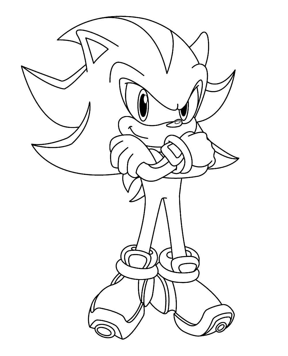 Desenho de Shadow The Hedgehog Desenho Colorir Imprimir 03