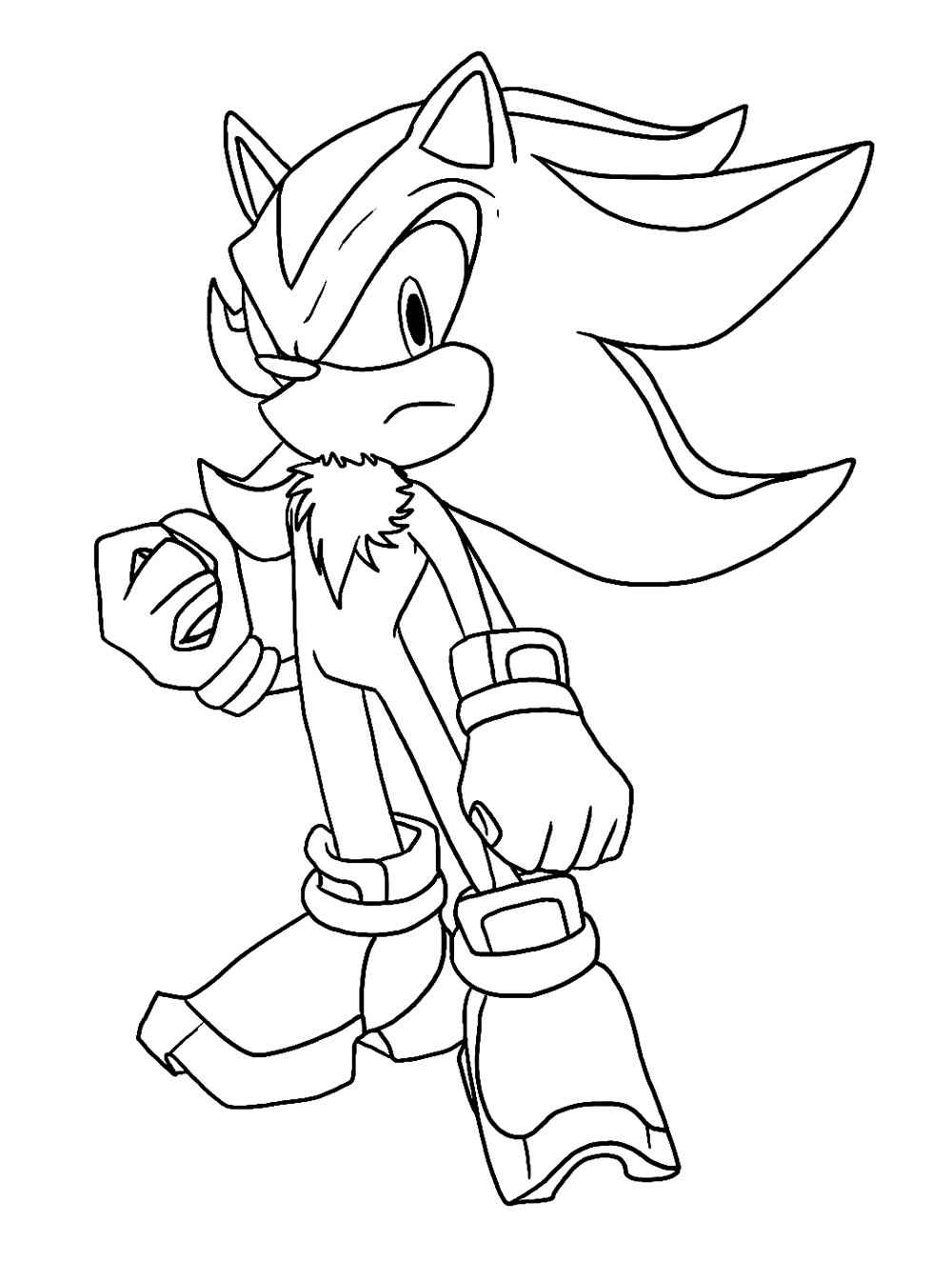 Desenho de Shadow The Hedgehog Desenho Colorir Imprimir 04