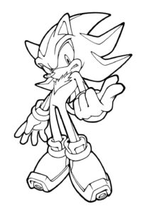 Desenho de Shadow The Hedgehog Desenho Colorir Imprimir 05