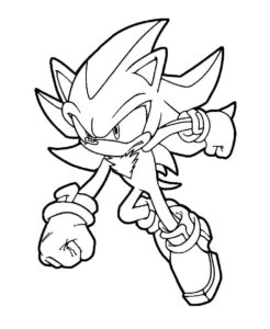 Desenho de Shadow The Hedgehog Desenho Colorir Imprimir 06