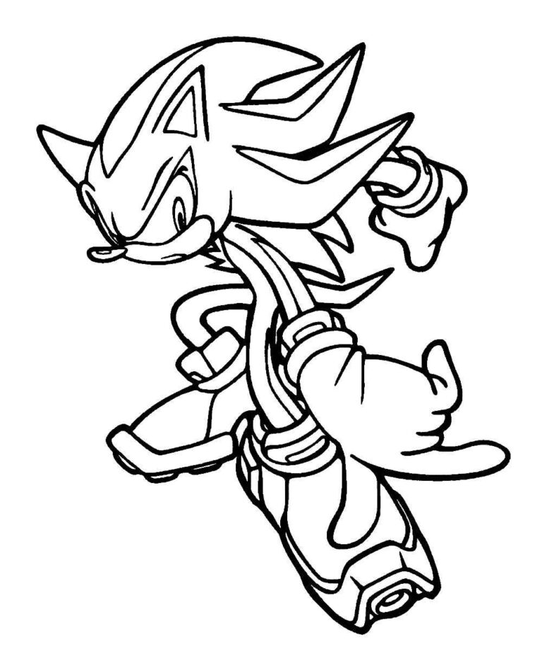 Desenhos do Shadow The Hedgehog para Imprimir e Colorir