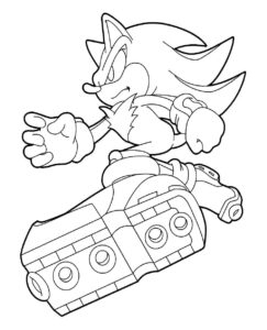 Desenho de Shadow The Hedgehog Desenho Colorir Imprimir 08