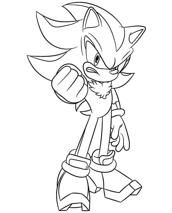 Desenho de Shadow The Hedgehog Desenho Colorir Imprimir 10