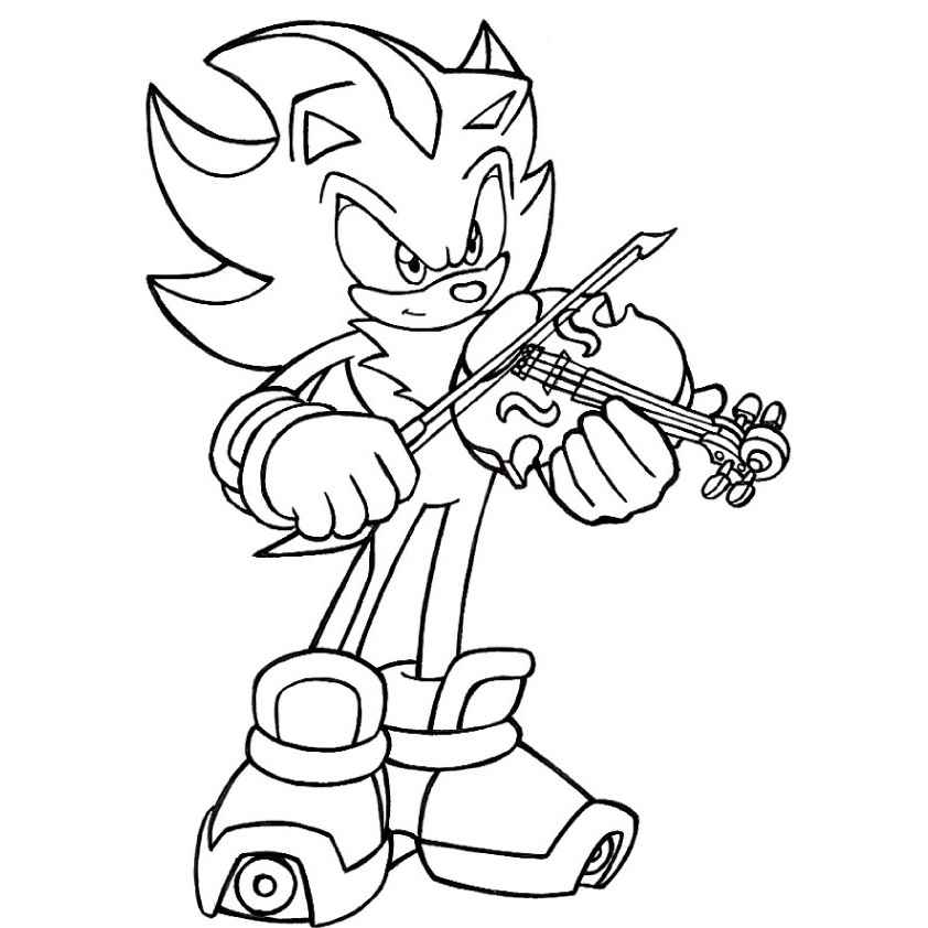 Desenho de Shadow The Hedgehog Desenho Colorir Imprimir 12