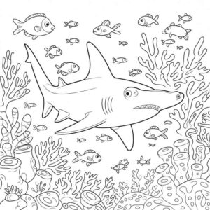 Desenho de Tubarao Desenho Colorir Imprimir 01