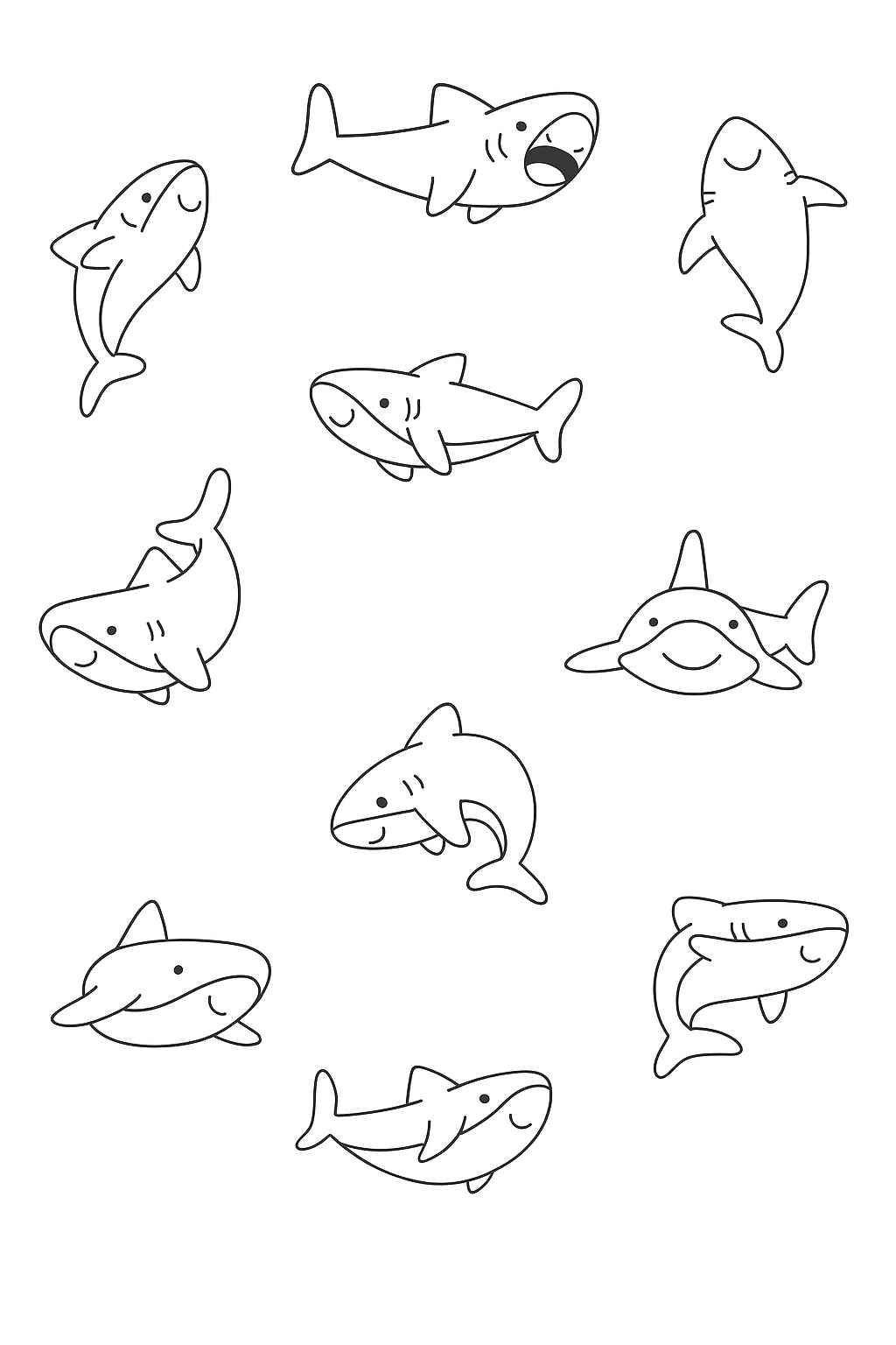 Desenho de Tubarao Desenho Colorir Imprimir 08