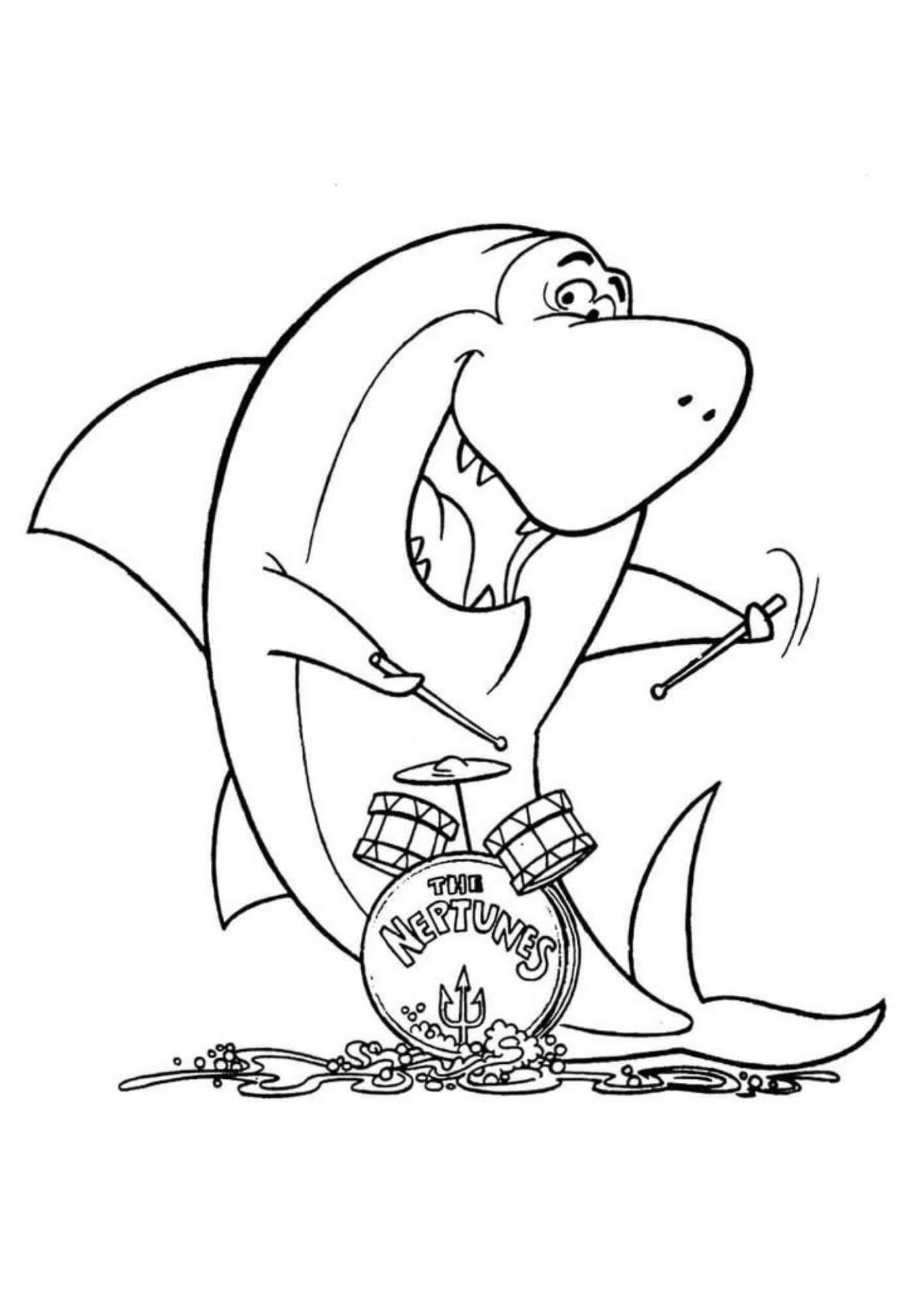 Desenho de Tubarao Desenho Colorir Imprimir 14