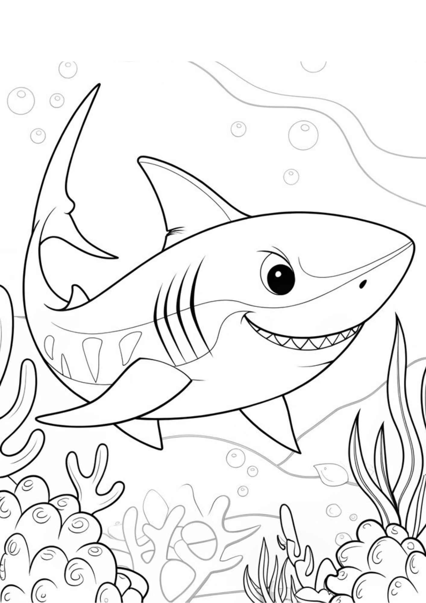 Desenho de Tubarao Desenho Colorir Imprimir 16