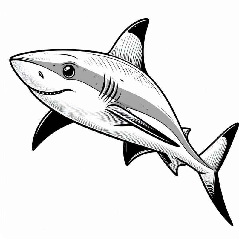 Desenho de Tubarao Desenho Colorir Imprimir 17