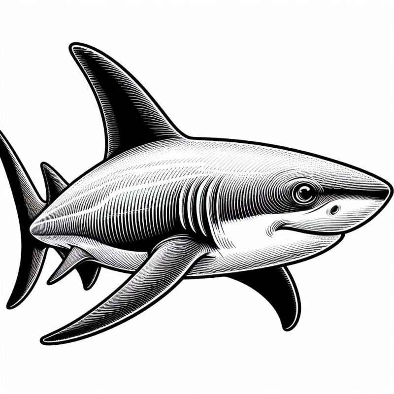 Desenho de Tubarao Desenho Colorir Imprimir 18