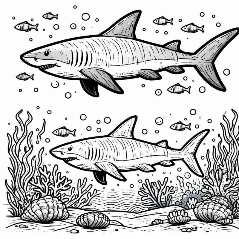 Desenho de Tubarao Desenho Colorir Imprimir 19