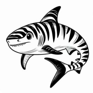 Desenho de Tubarao Desenho Colorir Imprimir 21