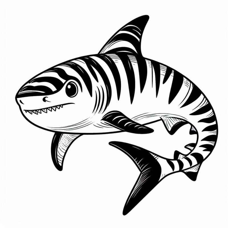 Desenho de Tubarao Desenho Colorir Imprimir 21