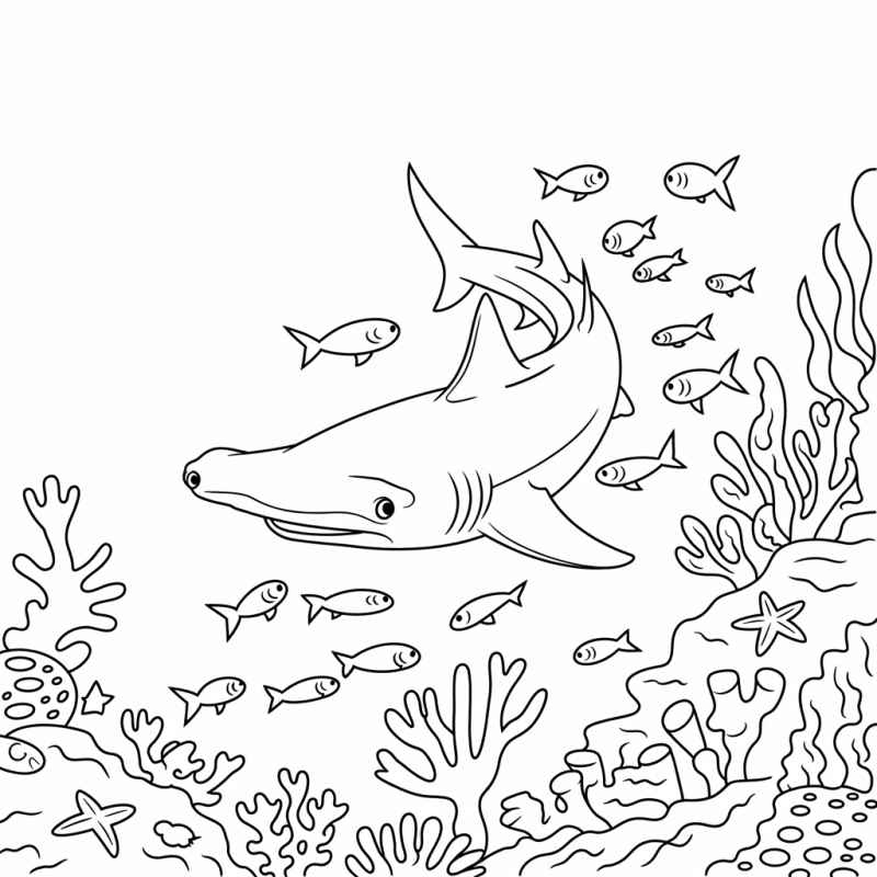 Desenho de Tubarao Desenho Colorir Imprimir 24