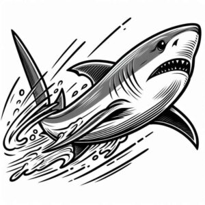 Desenho de Tubarao Desenho Colorir Imprimir 25