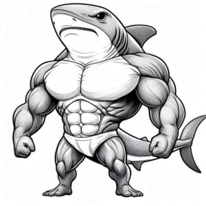 Desenho de Tubarao Desenho Colorir Imprimir 26