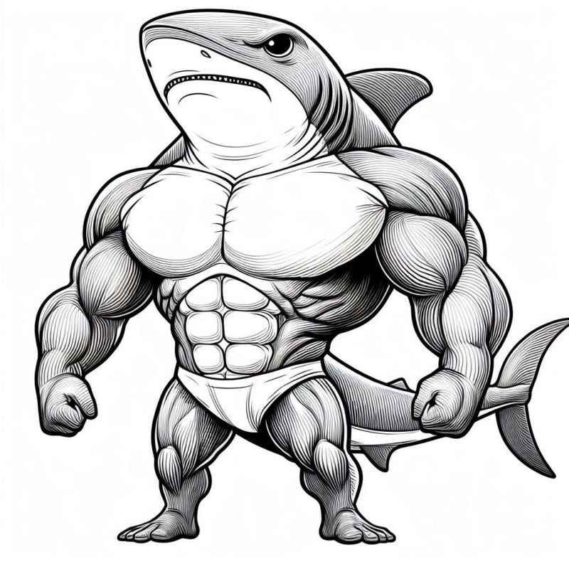 Desenho de Tubarao Desenho Colorir Imprimir 26