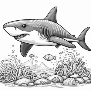 Desenho de Tubarao Desenho Colorir Imprimir 27